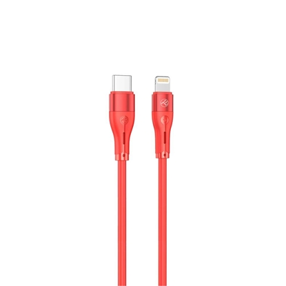 Attēls no Tellur Silicone Type-C to Lightning Cable PD30W 1m Red