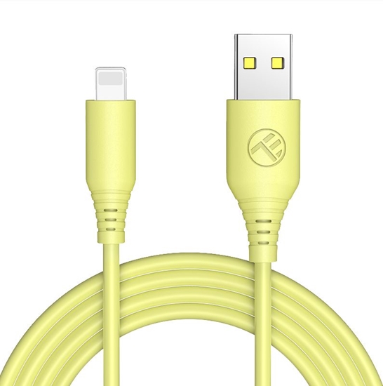 Picture of Tellur Silicone USB to Lightning cable 3A, 1m, yellow