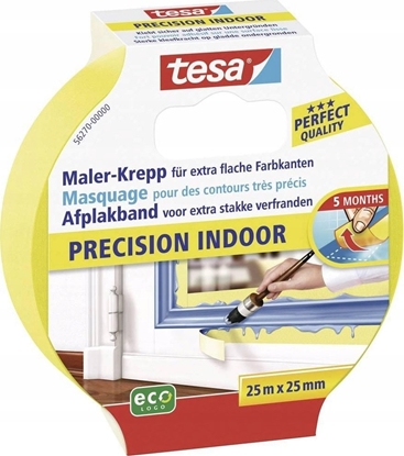Attēls no Tesa Masking Tape 25m x 25mm Preci.indoor yellow 56270