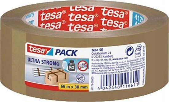 Изображение Tesa tesapack Ultra Strong 66m 38mm braun PVC Q4124 -Packband-