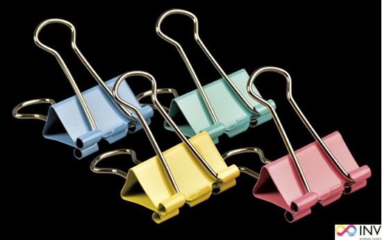 Picture of Tetis Klipy biurowe TETIS kolorowe - 25mm 48szt. Tetis