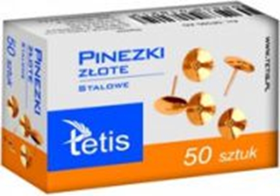 Изображение Tetis Pinezki zote stalowe 50szt.