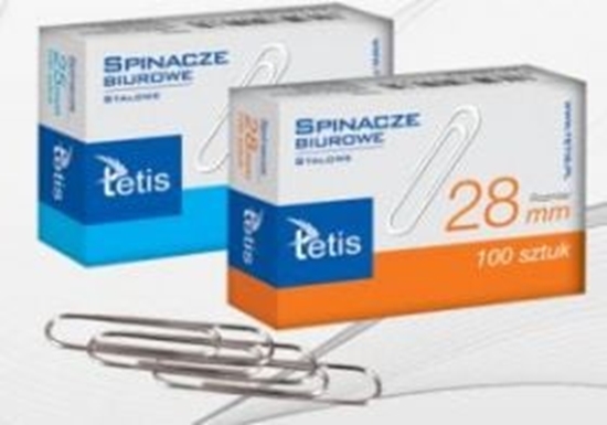 Picture of Tetis Spinacze biurowe stalowe 25 mm 100szt