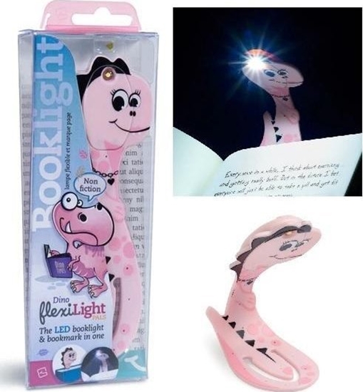 Picture of Thinking Gifts Flexilight Pals Dinosaur Pink - Lampka do ksiki