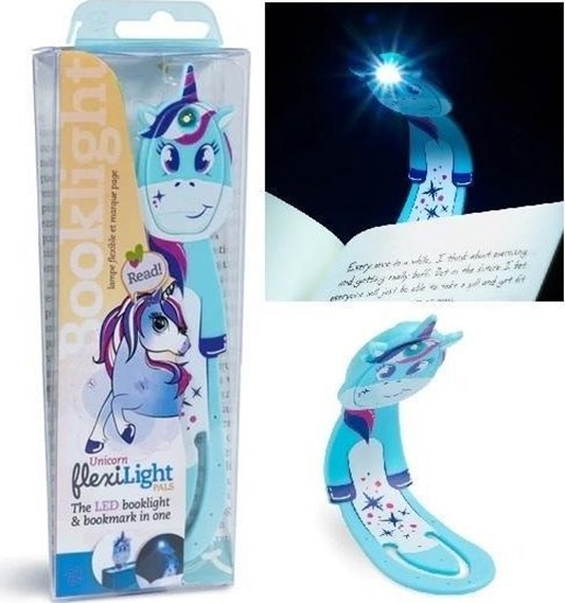 Изображение Thinking Gifts Flexilight Pals Unicorn Blue - Lampka do ksiki