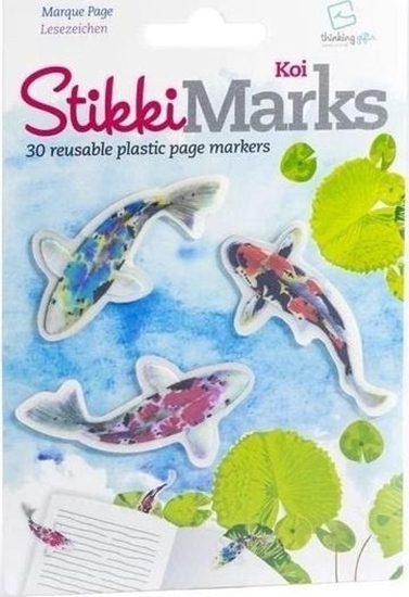 Изображение Thinking Gifts StikkiMarks Koi Fish Zakadki Ryby Koi znaczniki