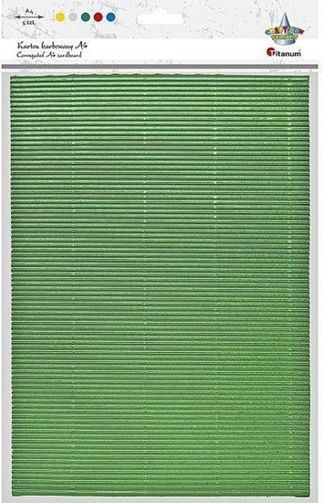 Изображение Titanum Karton karbowany A4 5 kolorów metalizowanych mix