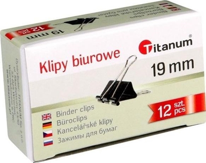 Изображение Titanum Klipy biurowe 19mm 12szt