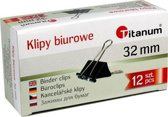 Изображение Titanum Klipy biurowe 32mm 12szt