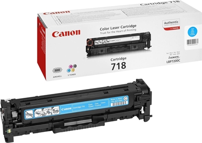 Attēls no Toner Canon CRG-718 Cyan Orygina  (2661B002AA)