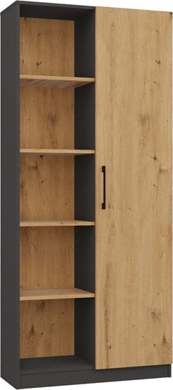 Изображение Topeshop Duy rega póotwarty, 10 póek, 80x30x182 cm, antracyt, db artisan