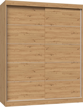 Picture of Topeshop Szafa przesuwna Iga 160 cm drzwi przesuwne ze szprosami db Artisan (IGA 160 ART C KPL)