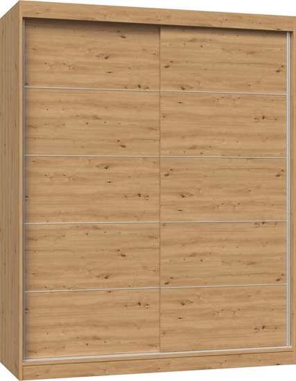 Изображение Topeshop Szafa przesuwna Iga 160 cm drzwi przesuwne ze szprosami db Artisan (IGA 160 ART C KPL)
