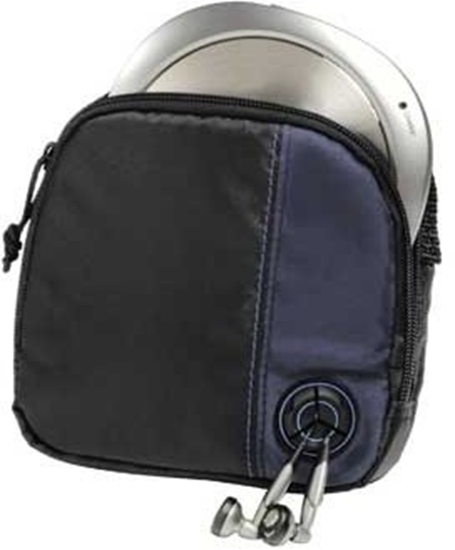 Picture of TORBA NA DISCMAN Z MIEJSCEM NA 3 PYTY CD, CZARNA/NIEBIESKA