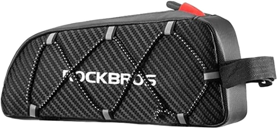 Picture of Torba rowerowa wodoodporna mocowana na ram z plecionk 1l - czarna Torba rowerowa wodoodporna mocowana na ram z plecionk 1l - czarna