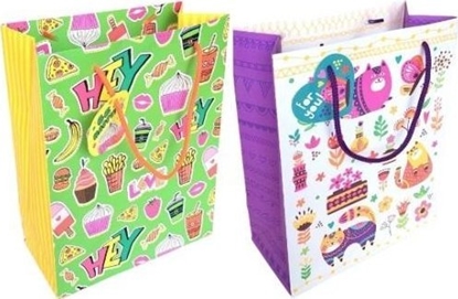 Attēls no Torebka ozdobna 20x25x10cm mix wzorów FRESH