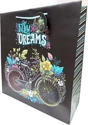 Picture of Torebka ozdobna matowa 35x37x12cm rower GB23158