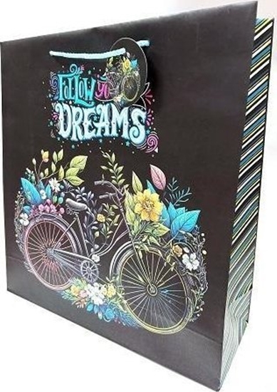 Picture of Torebka ozdobna matowa 35x37x12cm rower GB23158