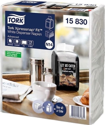 Picture of Tork Tork Xpressnap Fit - Serwetki dyspenserowe, N14, 2-warstwy, advanced - Biae