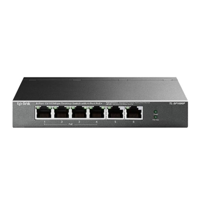 Изображение TP-Link TL-SF1006P network switch Unmanaged Fast Ethernet (10/100) Power over Ethernet (PoE) Black