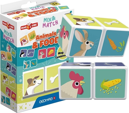 Attēls no Trefl GEOMAG MagiCube Mix & Match Pokarm zwierzt - klocki magnetyczne 2el. G117