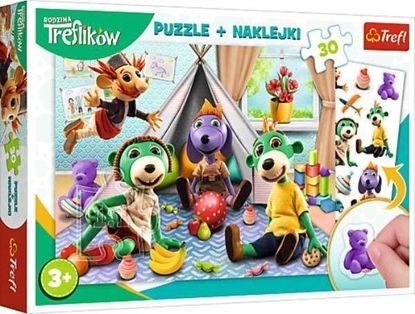 Picture of Trefl PROMO Puzzle 30el + naklejki Rodzina Treflików 90989 Trefl