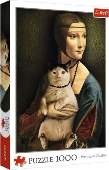 Picture of Trefl Puzzle 1000 elementów Dama z kotem