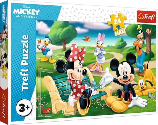 Изображение Trefl Puzzle 24 Maxi Myszka Mickey w gronie przyjació 14344