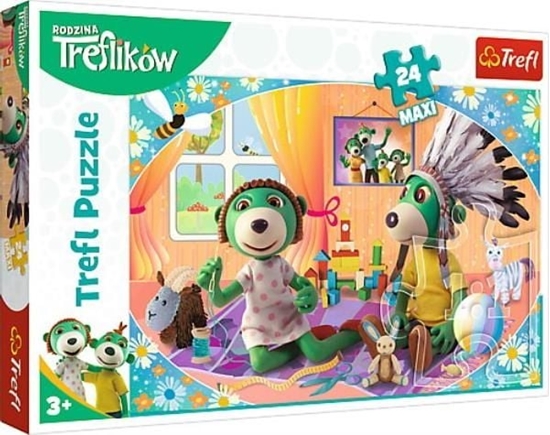 Изображение Trefl Puzzle 24-Maxi Bawmy si razem! Rodzina Treflików