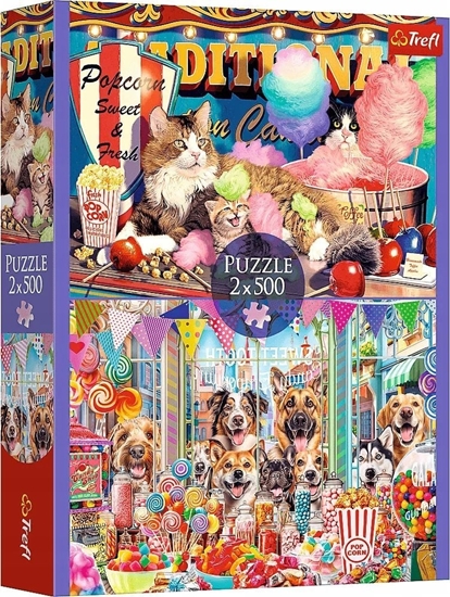 Изображение Trefl PUZZLE 2x500 Puszyci przyjaciele 37495