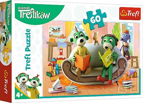 Изображение Trefl Puzzle 60 elementów Wspólne czytanie bajek (17345)