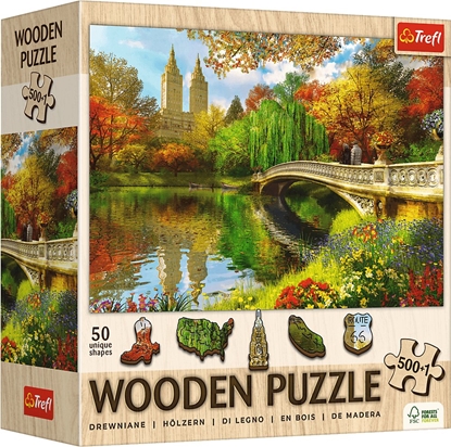 Изображение Trefl Puzzle drewniane Central Park, Manhattan 501 elementów (20216)