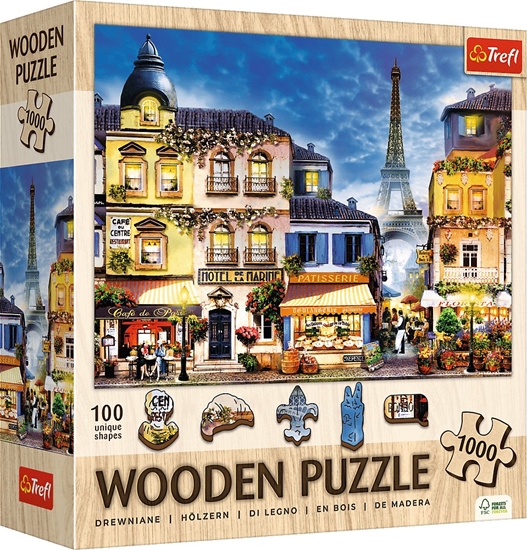 Picture of Trefl Puzzle drewniane Francuska uliczka 1000 elementów (20209)