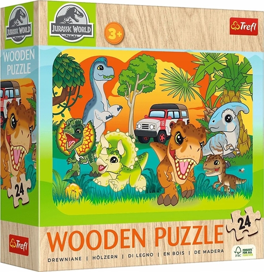 Picture of Trefl Puzzle drewniane Poznaj dinozaury 24 elementy (20276)