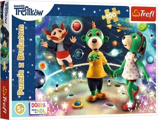 Изображение Trefl Puzzle Trefliki wród gwiazd Dobranoc 100 el.