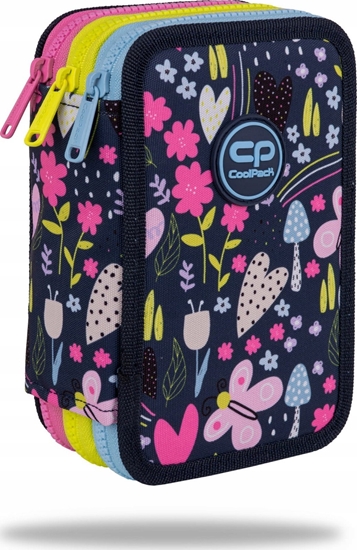 Picture of Triple decker pencil case with equipment CoolPack Jumper 3 IN THE GARDEN