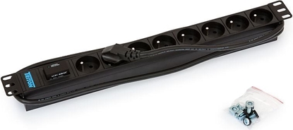 Picture of Triton listwa zasilajca 1U, 8 gniazd, 19" (RAB-PD-X07-A1)