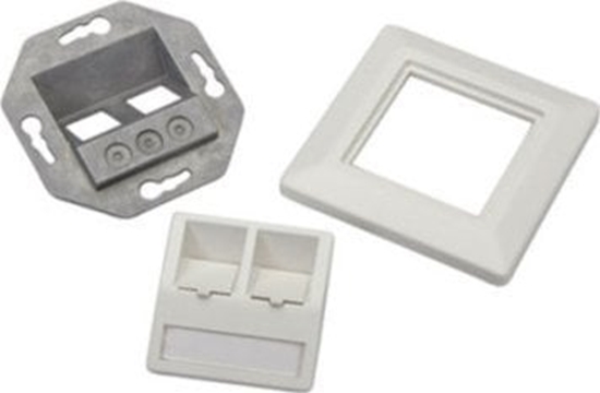 Picture of Triton TELEGRTNER Uchwyt podtynkowy do moduów, biay, 2-krotny