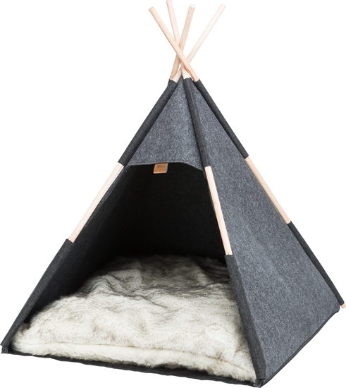 Picture of Trixie Legowisko zamknite Tipi, dla psa/kota, antracyt, poliester, 70 x 70 x 70 cm
