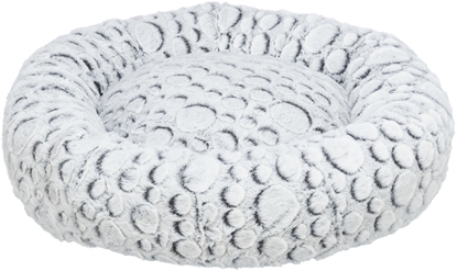 Attēls no Trixie Mila bed, round, plush, ø 60 cm, white-grey