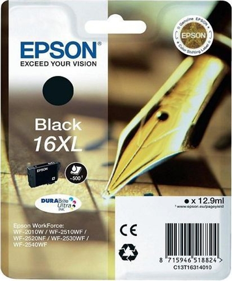 Изображение Tusz Epson Epson Tusz Wf2010 16Xl T1631 Black 12,9Ml