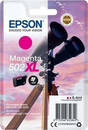 Изображение Tusz Epson Tusz 502XL Magenta (C13T02W34020)