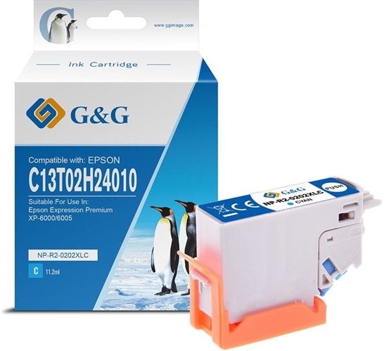 Picture of Tusz G&G G&G kompatybilny ink / tusz z C13T02H24010, NP-E-0202XLC, cyan