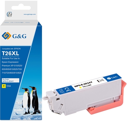 Attēls no Tusz G&G G&G kompatybilny ink / tusz z C13T26344012, NP-R-2634Y, yellow