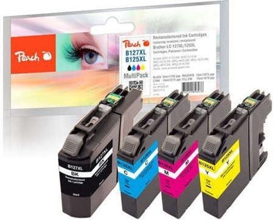 Picture of Tusz Peach Tusz PI500-91 / LC-125/127 (Black, Cyan, Magenta, Yellow)