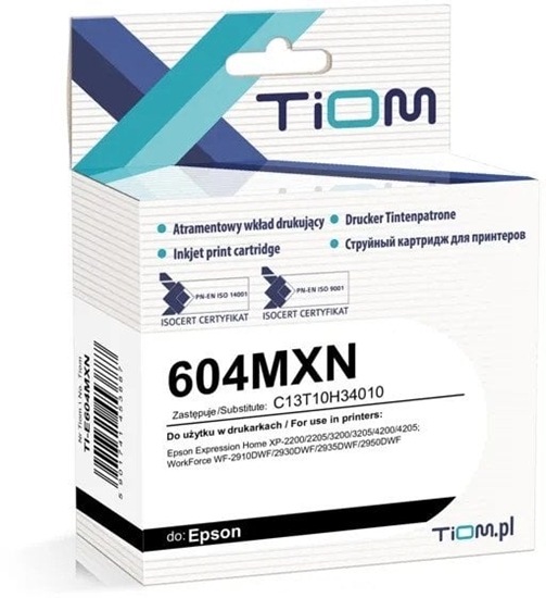Picture of Tusz Tiom do Epson 604MXN | C13T10H34010 | 350 str. | 12ml | magenta