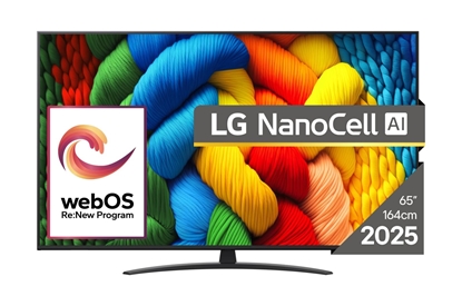 Attēls no TV Set|LG|65"|4K/Smart|3840x2160|Wireless LAN|Bluetooth|webOS|65NANO81A3A