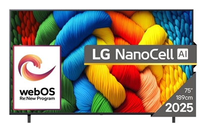 Attēls no TV Set|LG|75 "|4K Ultra HD|3840 x 2160 pixels|Flat|16:9|LED|75NANO80A3B