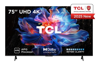 Attēls no TV Set|TCL|75 "|4K Ultra HD|3840 x 2160 pixels|Flat|16:9|DLED|75V6C