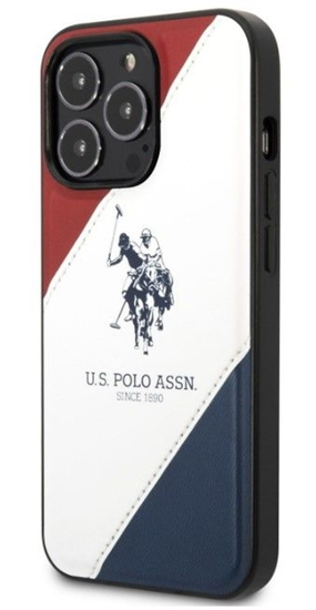 Picture of U.S Polo Apple iPhone 14 Pro Max Leather Double Horse Case White Blue